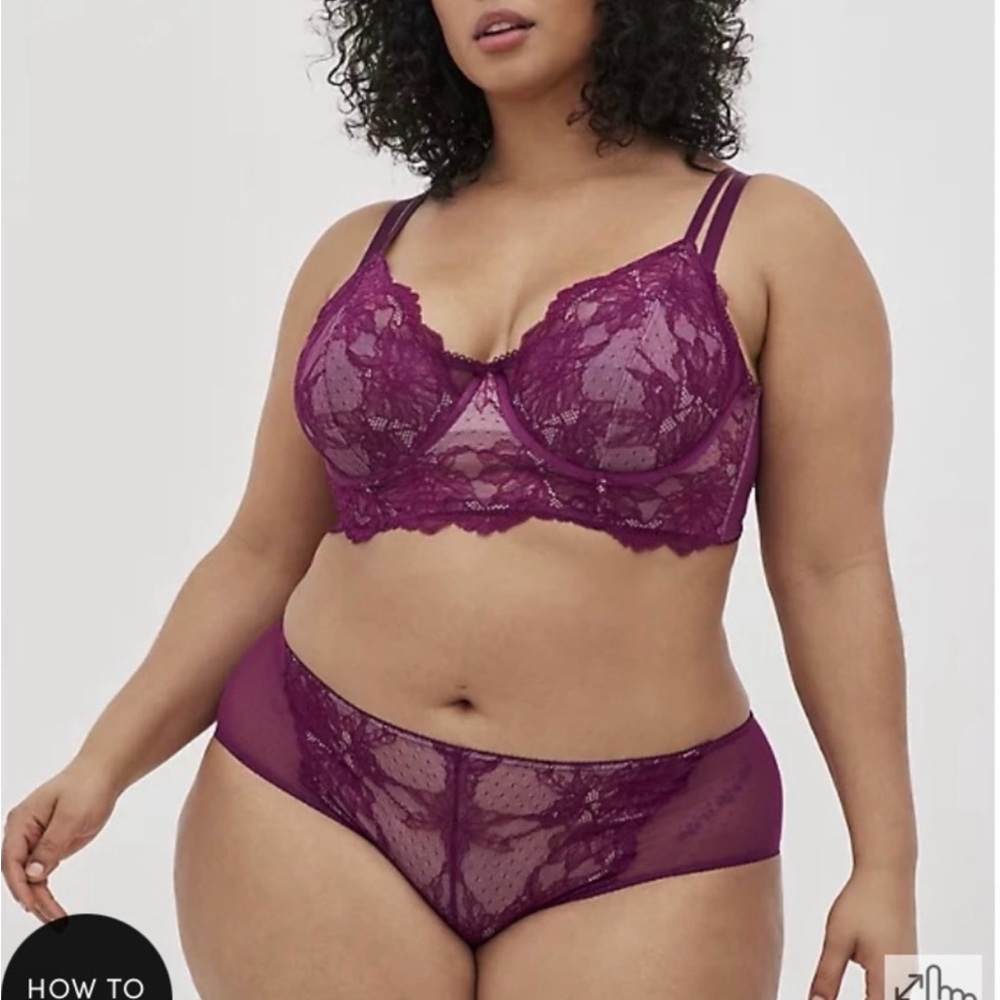 Torrid Purple Lace Panties with Scalloped Trim